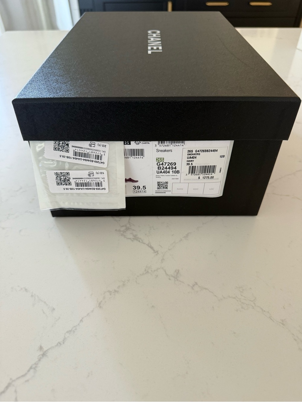 CHANEL - Empty Black Designer Shoe Box - Picture 3 of 5
